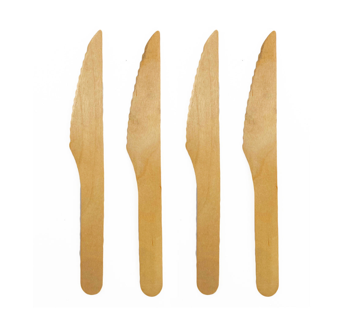 Eco Friendly Wooden Knives - 100 Piece
